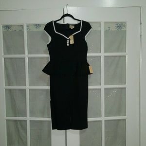 Lindy Bop size S wiggle dress with peplum waist
